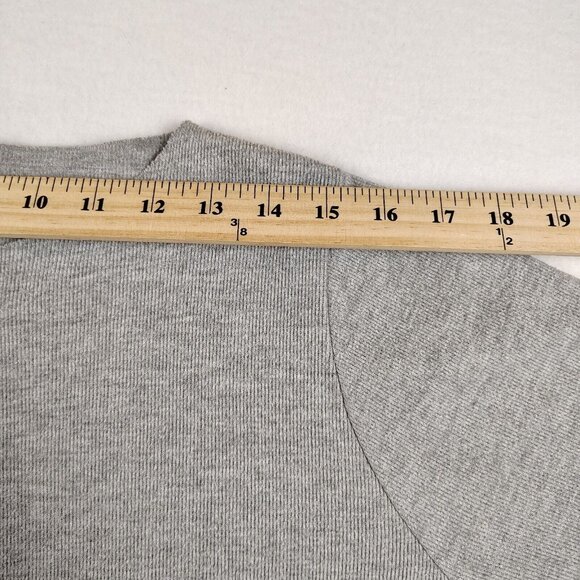 Zara Trafaluc Gray Ribbed Knit Sweater Shirt Womens Medium - Picture 6 of 7